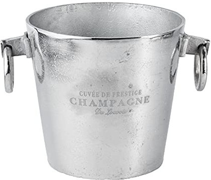 Michael Noll Champagnerkühler, Weinkühler, Flaschenkühler, Aluminium, Silber, S, M, L, 20 cm, 23 cm, 32 cm (20x16,5x20)