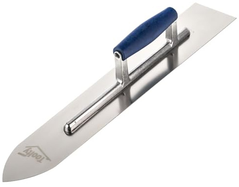 Professional Stainless Steel Flooring Trowel, 500mm, Wooden Handle, Quality DIY