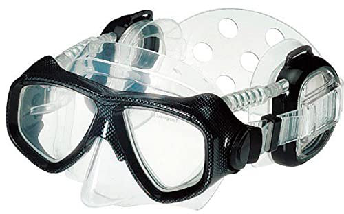 Ist/Dolphin Máscara Pro-Ear Silicona Transparente Gafas de bucear, Adultos Unisex, Negro (Negro), Talla Única