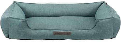 TRIXIE Hundebett Talis 100 × 70 cm in mint - elegantes Hundebett aus gemütlichem Webstoff - Hundekorb für mittelgroße Hunde - rutschfest und waschbar - 37586
