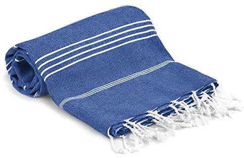 Turquoise Home, Großes Strandtuch 100% Baumwolle - Weich und Langlebig, Hamamtuch Ideal für Sauna, Spa, Yoga und Pool, Royalblau Saunahandtuch (1 Stück), 100x180 cm