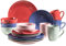 MÄSER 931957 Serie Inoda, Kombiservice für 4 Personen, 16-teiliges Geschirr Set mit Speiseteller, Dessertteller, Müslischale und Kaffeetasse, rundes Essgeschirr Geschirrset, Steinzeug