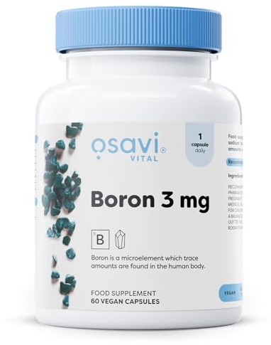 Osavi Boron 3 mg – 60 Vegan Capsules | Essential Trace Mineral for Bone Health & Hormonal Balance | Supports Metabolism | Clean Label | Vegan–Friendly