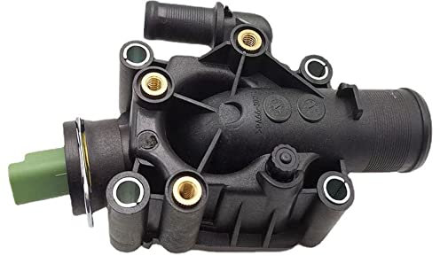 TOTMOX Conjunto de termostato de refrigerante del motor, 1 pieza 9647265980, compatible con Peugeot 206 207 GRAND RAID Partner compatible con Citroen C2 C3 C4 Berlingo Xsara Picasso