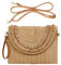 HINGTAT Sac à main en paille - Sac à main en paille - Sac à bandoulière en paille tissée pour femme - Sac de fête pour soirée, 01 - Kaki
