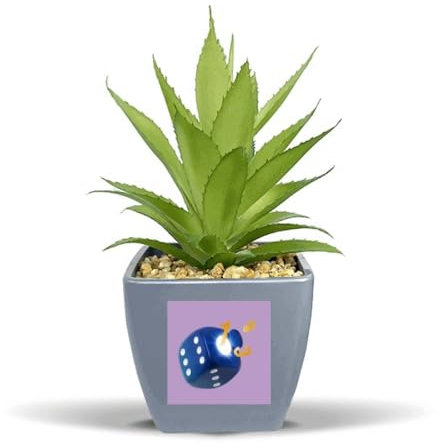 no/no Rules Dice Mahjong Art Deco Fashion Fake Ananas Blumentopf Vase Mini Dekor