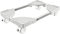 Qcdou Mobile CPU Stand, Adjustable Computer Case Holder, Computer Tower Stand with Locking Rolling Caster Wheels for Gaming PC Case Under Home Office Desk (White)
