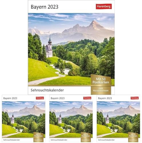 Bayern Sehnsuchtskalender 2023. Eine Rundreise durch ländliche Idylle. 53 Postkarten in einem kleinen Kalender zum Aufstellen oder Aufhängen Bayern.: Wochenkalender mit 53 Postkarten