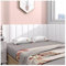 Autocollant mural 3D imperméable pour tête de lit capitonnée, avec rembourrage autocollant et anti-collision pour lit double, grand lit, très grand lit, blanc - 80 x 50 cm