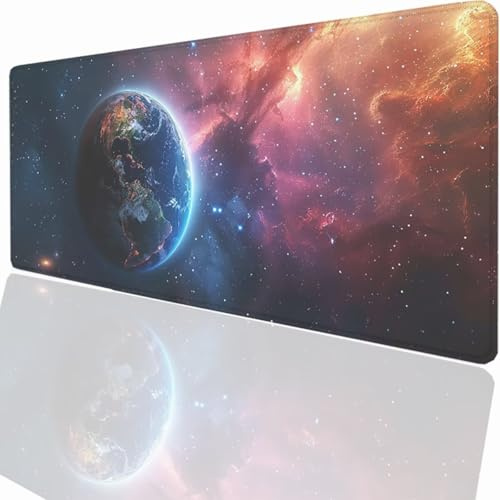 Erde Mauspad XXL 700x400x3mm, Groß Gaming Mauspad Design Vernähte Kanten, Wetterfest Anti Rutsch Mousepad PC Laptop verbessert Präzision und Geschwindigkeit für Home Office PjY4753 3-G