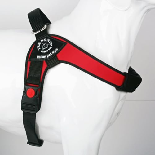 TRE Ponti Geschirr Brio rot schwarzer Rand 90-120 cm bis ca 40-60 kg