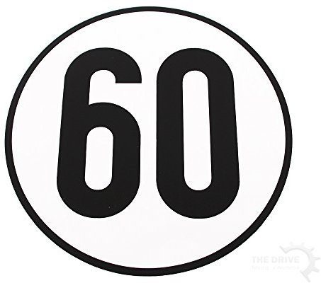 The Drive Geschwindigkeitsschild Ø200mm zum Kleben (60 km/h)