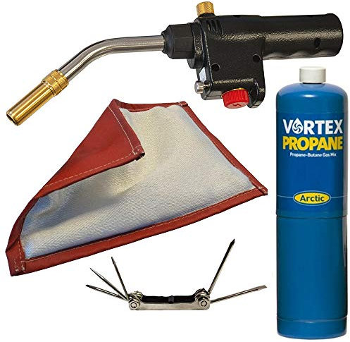 Faithfull Plumbers Soldering and Brazing Torch, Mapp Gas & High Temperature Mat Kit