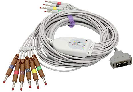 Sino-k kompatibles EKG-Kabel 10 Führt Drähte für Fukuda Denshi Banane IEC-europäisches Standard 4.0mm Fda/Cer genehmigte SK1203B