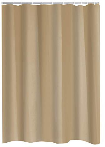 RIDDER Duschvorhang Textil Uni beige 120x200 cm