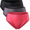 DANISH ENDURANCE Shorty Invisibles en Microfibre, Culottes Douces et Légères, pour Femme, Lot de 3 ou 5, De Plusieurs Couleurs (1 X Noir, 1 X Gris, 1 X Rose), L