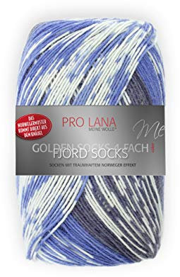 Sibylles Geschenkeartikel 100g Golden Socks Fjord Socks - Farbe 184 - Das Norwegermuster kommt direkt aus dem Knäuel