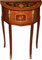 Casa Padrino Barock Kommode mit 3 Schubladen Braun Intarsien H 70 cm, B 45 cm - Antik Stil - Nachttisch Konsole