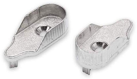 2 Schrankrohrlager für Schrankrohr 15 mm - Kleiderstangen Halterung, Zinkdruckguss vernickelt (Variante 3)