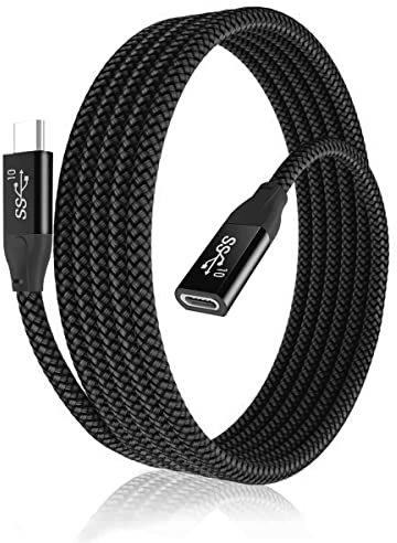 Basesailor USB C Verlängerungskabel für Macbook Pro 0.2M,Typ C 3.2 Gen2 10Gbps Buchse auf Stecker Adapter,Kurz Extension Cable für Mac Air, Microsoft Surface Go,Dell XPS 15 13,iPhone 17,Z Fold Flip 5G