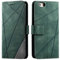SONWO Hülle für iPhone 6S / iPhone 6, Premium Leder PU Handyhülle Flip Case Wallet Silikon Bumper Schutzhülle Klapphülle für iPhone 6S / iPhone 6, Grün