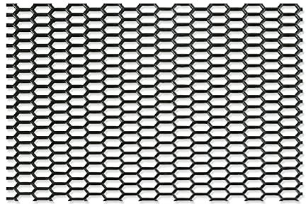 Griglia 120x40 cm tuning universale sagomabile per auto nido d'ape esagono 8x18 mm colore Nero 04607