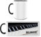 Manutextur Tasse mit Namen - personalisiert - Motiv Klavier 01 - viele Farben & Motive - weiß/schwarz - persönliches Geschenk mit Wunsch-Motiv und Wunsch-Name