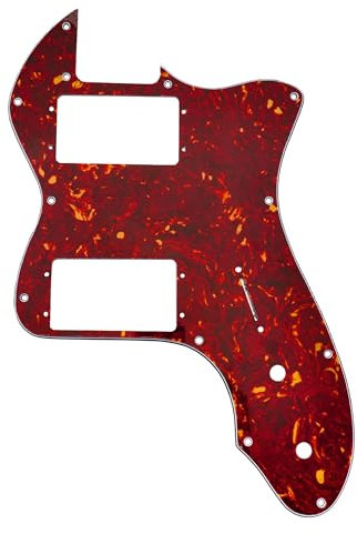 Musiclily Pro 12 Löcher Breite Palette HH Gitarren Schlagbrett Pickguard für USA/Mexico Fender 72 Tele Thinline Style E-Gitarre, 4-lagig Vintage Tortoise