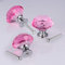 6 PCS Pink Crystal Door Knobs 30mm Glass Drawer Knobs Pink Cupboard Cabinet Handle Drawer Pull Handle with Screw, Diamond Pulls with Screws for Home Kitchen Office Drawer Decoration