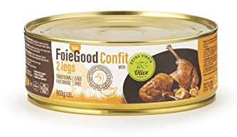 Foie Good, 2 Beine Entenconfit, Geeignet als Vorspeise, Keine Zwangsfütterung, 800 g