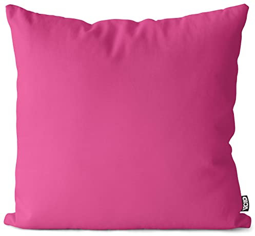 VOID Kissenbezug wetterfest Kissenhülle Polyester wasserfest Dekokissen Outdoor Kissen Zierkissen, Kissen Größe:80 x 80 cm, Kissen Farbe:Pink