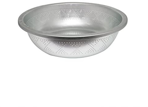 TrueCraftware – Scolapasta in alluminio con bordo affusolato, per lavare verdure, frutta e riso e per scolare la pasta cotta Made in Taiwan