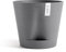 Ecopots Venice 2 robuster, moderner runder Blumentopf für drinnen und draußen, recycelter Verbundstoff, Übertopf mit Wasserspeicher, Grau, 40,6 cm
