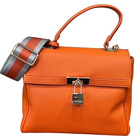 Fracomina Damen-Tasche FA23SB1001P411S6 Orange Kelly aus Kunstleder mit Schultergurt, Orange, Einheitsgröße