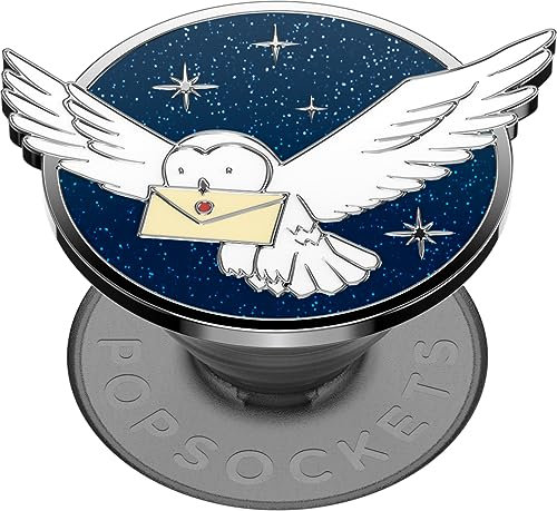 PopSockets - Agarre para teléfono con Soporte expandible, PopSockets para teléfono, Harry Potter - Hedwig esmaltado