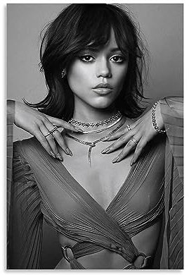 Jenna Ortega Vintage-Poster, Schauspielerin, Bild, Druck, Wandkunst, Gemälde, Leinwand, Kunstwerke, Geschenkidee, Raumästhetik, 20 x 30 cm