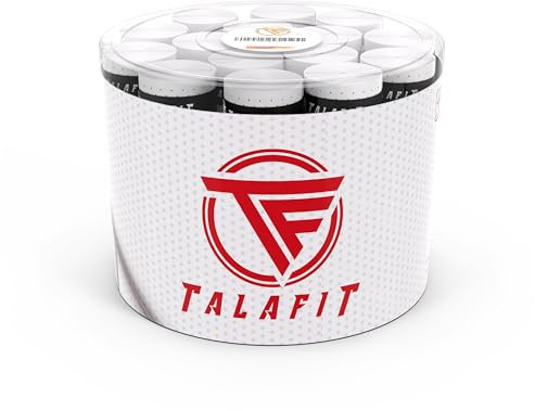 TALAFIT OverGrips Padel Ultra ADHERENTES - Grip Padel Modelo Pro - Empuñadura Pala Padel - Overgrip Pádel Perforados - - Grip Tenis - Accesorios Padel - Máximo Agarre… (Tambor 60)
