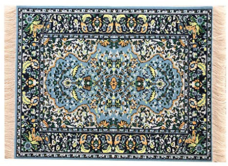 Samsrainbow Carpet Mouse Mat - Office Accessories - Oriental Mini Carpet Computer Accessories Office Supplies, Colourful (Light Blue)