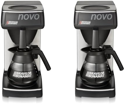 Bravilor Bonamat F454 Novo Kaffeemaschine, 1,5 l, Schwarz, 430(H) x 205(W) x 340(D) mm (Packung mit 2)