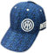 Cappello Inter Calcio Ufficiale Berretto Cappellino con Visiera Nero Fantasia