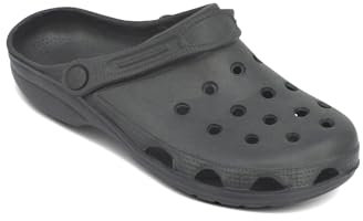 Chums Men's Ventilated Wide Fit Slip On Clog Perfect for Home and Garden Wear Comfortable Footbed & Breathable Design Lightweight & Durable Black 10