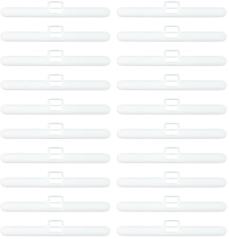 Luckious Vertical Blind Top Hangers,White Vertical Blind Double Hole Top Hangers Replacement for 89 Mm Slats Repairing(20Pcs)