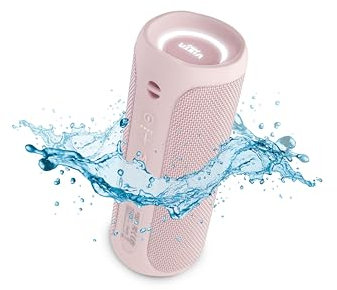 Vieta Pro Altavoz Bluetooth Potente 25W, Resistente al Agua, 12H Batería, Micrófono, Aux-In, USB-C, TWS, Compatible con Alexa | Altavoz Portátil Dance. Rosa