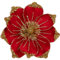 Briful 6 Stücke Weihnachtsblumen Christbaumschmuck Magnolie Kunstblumen Wie Echt Rot Kunstzweig Weihnachtliche Dekoration für Weihnachtsbaum Neujahr Dekoration