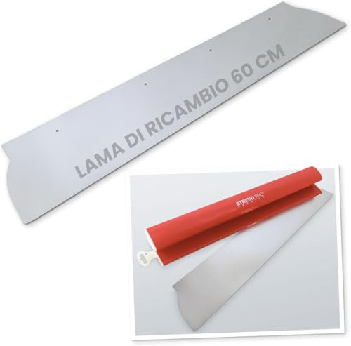 STREND PRO Lama di Ricambio 60 cm - Spessore 0,5 mm - Acciaio Inox - per Spatola per Stucco STREND PRO 60 cm