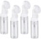 QUARKZMAN 4 Stück Leere Schaumseifenspender, 60 ml Gesichtsreiniger Schaumflasche mit Bürste für Handseife, Shampoo, Duschgel, Klar