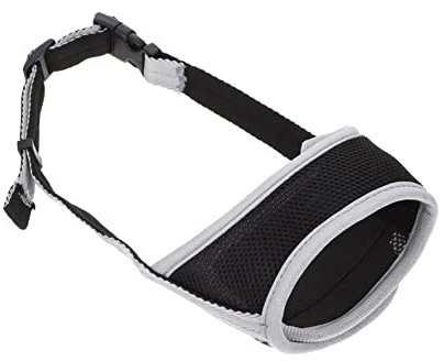 BESPORTBLE Wear-Resist Hundemaulkorb Für Welpen Atmungsaktiver Maulkorb Gegen Beißen Und Fressen Für Outdoor-aktivitäten Glanzgrau