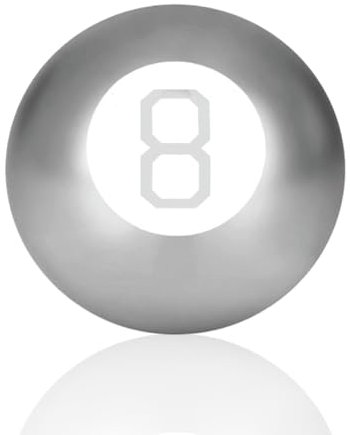 LKH Magic 8 Ball Classic Retro Age 7+ Novelty Mystic 8 Ball Gadget Decision Making Fortune Telling Fun Toy Game Features More Than 20 Answers Predictions Fun Gift Stocking Fillers (Silver)