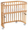 babybay Maxi extra großes Beistellbett aus massivem Buchenholz/Kinderbett Höhe stufenlos verstellbar & umweltfreundlich/mit Matratze, Gitter, Rollen (kernbuche geölt)