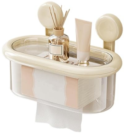 Wandmontage Tissue Box - Wandgewebehalter, Saugbecher -Tissue -Box Tissue Boxhalter Wandmontierte Gewebehalter Wandmontierte Wischhalter Saugerbecher Tissue-Box-Halter Praktischer Wandmontage-Gewebe-B
